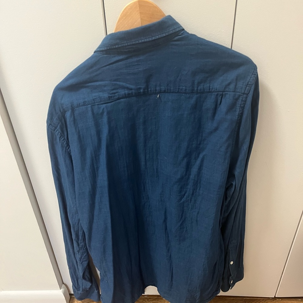 Faherty Blue Button down Shirt - Picture 2 of 3